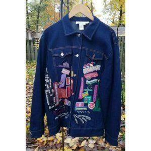 Jean Jacket New York City Theater Broadway Womens L